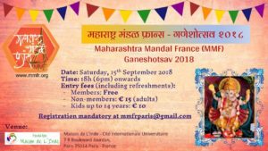 Maharashtra Mandal France_Ganeshotsav 2018