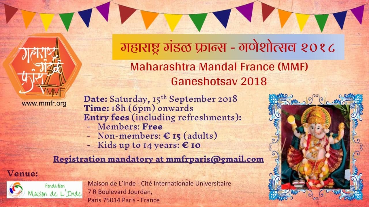 Maharashtra Mandal France_Ganeshotsav 2018